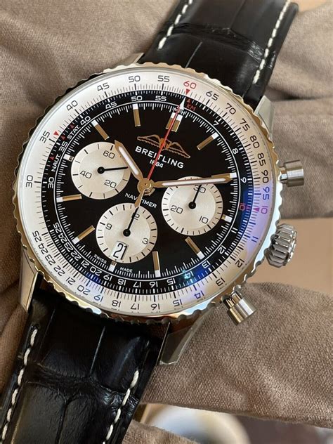 breitling navitimer panda dial|Breitling b01 caliber movement.